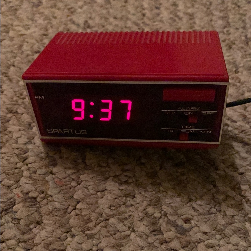 Spartus Red Digital Alarm Clock